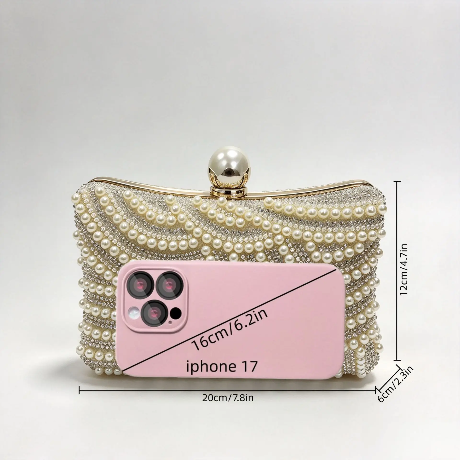 New Crossbody Rhinestone Pearl Bag Evening Clutch Bag Wholesale Factory Direct Women Handbag Versatile Autumn Winter