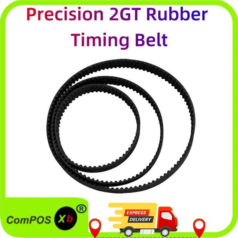ComPos 2GT Timing Belt Closed Loop Rubber Belts 1220-2GT-6, 6mm Width x 1220mm Length, 3D Printer Timing Belt