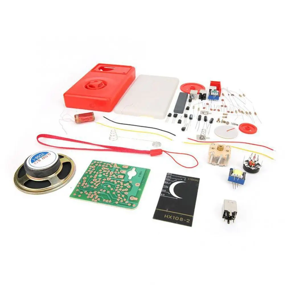 HX108-2 7-tube Radio Electronic DIY Kit 525-1605KHz AM/FM Stereo Radio Electronic Practice Learning Kit Electronic Component