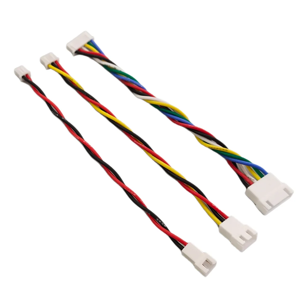 JST XH2.54mm Pitch Extension Cable Male Female Connector 2/3/4/5/6 Pin Housing Adapter with 22AWG Pre-Crimped Soft Silicone Wire