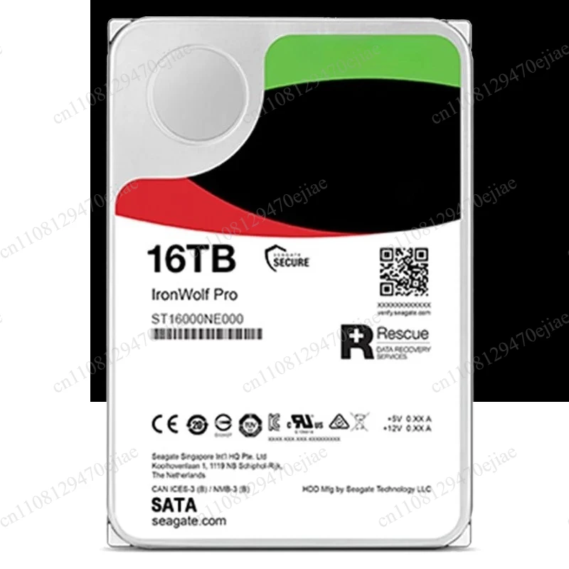 Seagate IronWolf Pro 4TB-20TB NAS Internal Hard Drive HDD–7200 RPM SATA 6Gb/s,300TB/yr Workload Rate,for24/7 Always-OnNASSystems