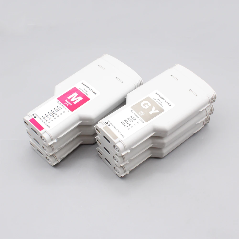 300ML 6Colors/set for HP 727 Empty Compatible Ink Cartridge with chip For HP DesignJet T920 T2500 T930 T1530 T2530 T1500 Printer