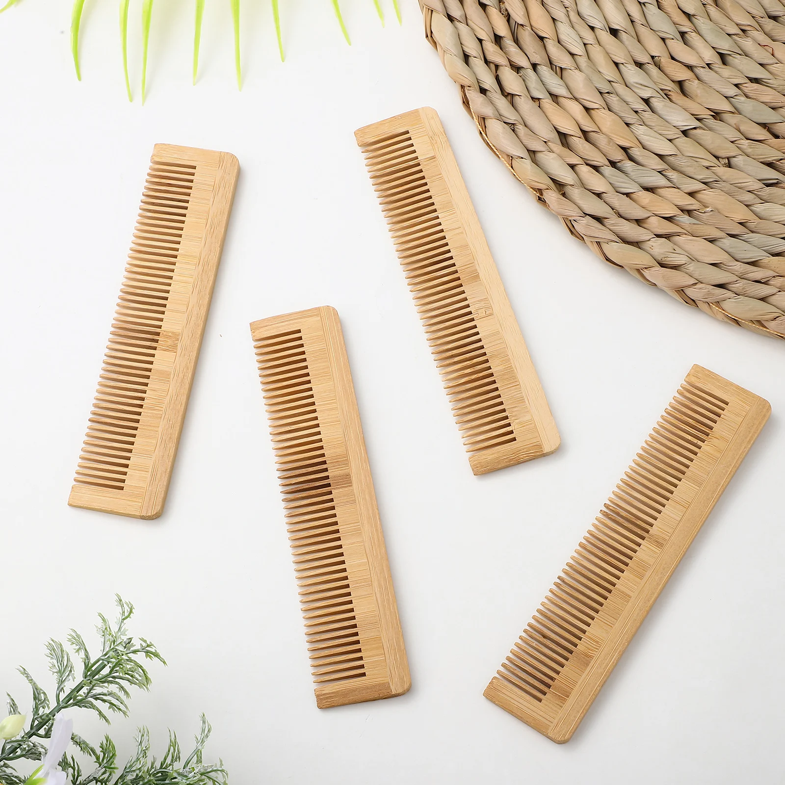 

5 Pcs Anti-static Men Women Wooden Comb Wood Hair Fine Tooth Detangling Wood Hair Comb Ergonomic Long Lasting Handmade Wooden