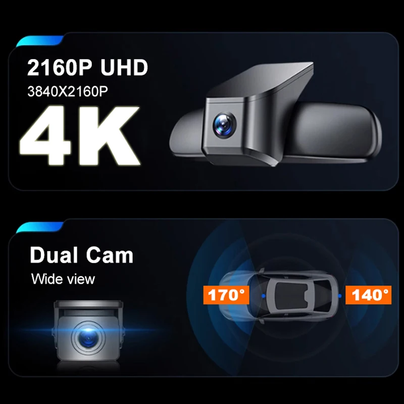 For Cupra Formentor Leon Born Dash Cam Dashcam Car Dash Camera 4K Wifi Front and Rear OEM Plug Play Auto Automatic Car DVR