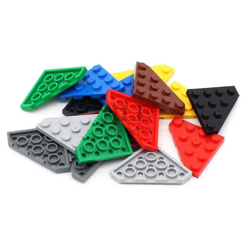 20pcs Moc Wedge Plate 4x4 Cut Corner 30503 DIY Enlighten Building Blocks Bricks Compatible with Assembles Particles