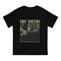 British Rock Bands In The 80s Men T Shirts The Smiths Casual  Shirt Short Sleeve Crew Neck T-Shirt Pure Cotton Summer Clothing