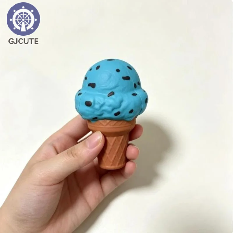 1/3pcs Soft Simulated Blue Ice Cream Squeeze Toy Stress Relief Slow Rebound Fidget Toys Home Decor Friends Best Gift Anti-Stress