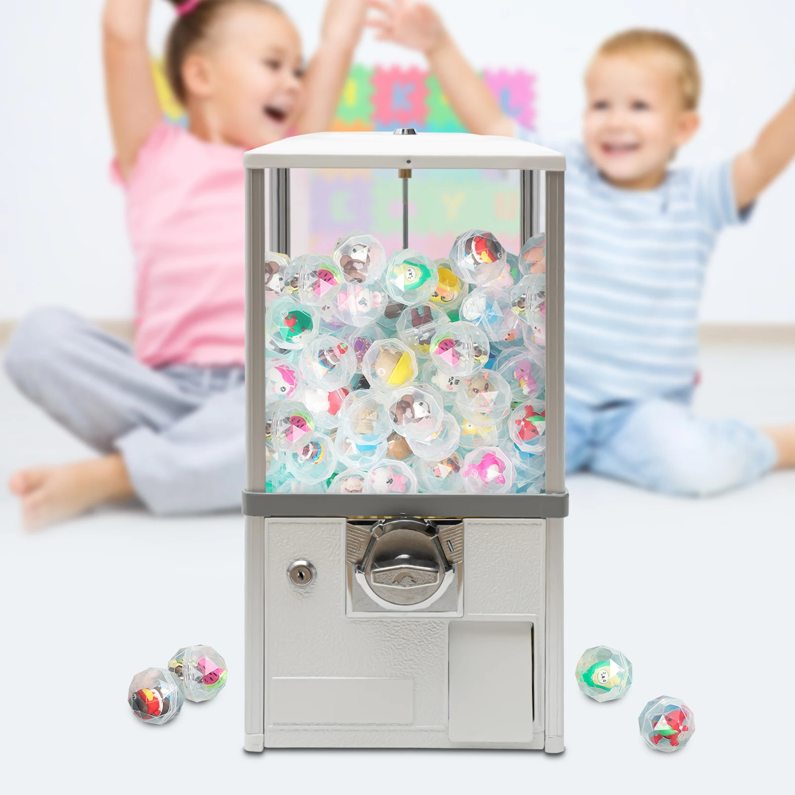 

Повышение помолвки клиента! 2-дюймовый торговый автомат капсул с банковской емкостью 800 порций, идеально подходит для розничных магазинов