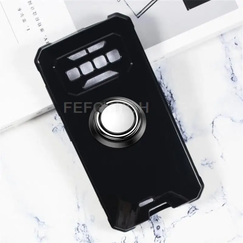 Shockproof Hard Case For Oukitel F150 B2021 Bison 2021 IIIF150 R2022 Soft Silicone Ring Folding Holder Bracket Stand Cover