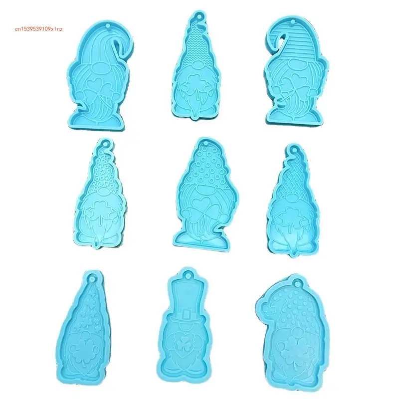 

Silicone Gnome Mold with Hole Four Leaf Clover Epoxy Casting Resin Mold Craft