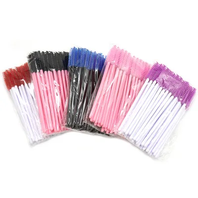 1000PCS Eyelash Brush Makeups Brushes Disposable Mascara Wands Applicator Eye lashes Cosmetic Brushes Maquiagem Makeup Tools