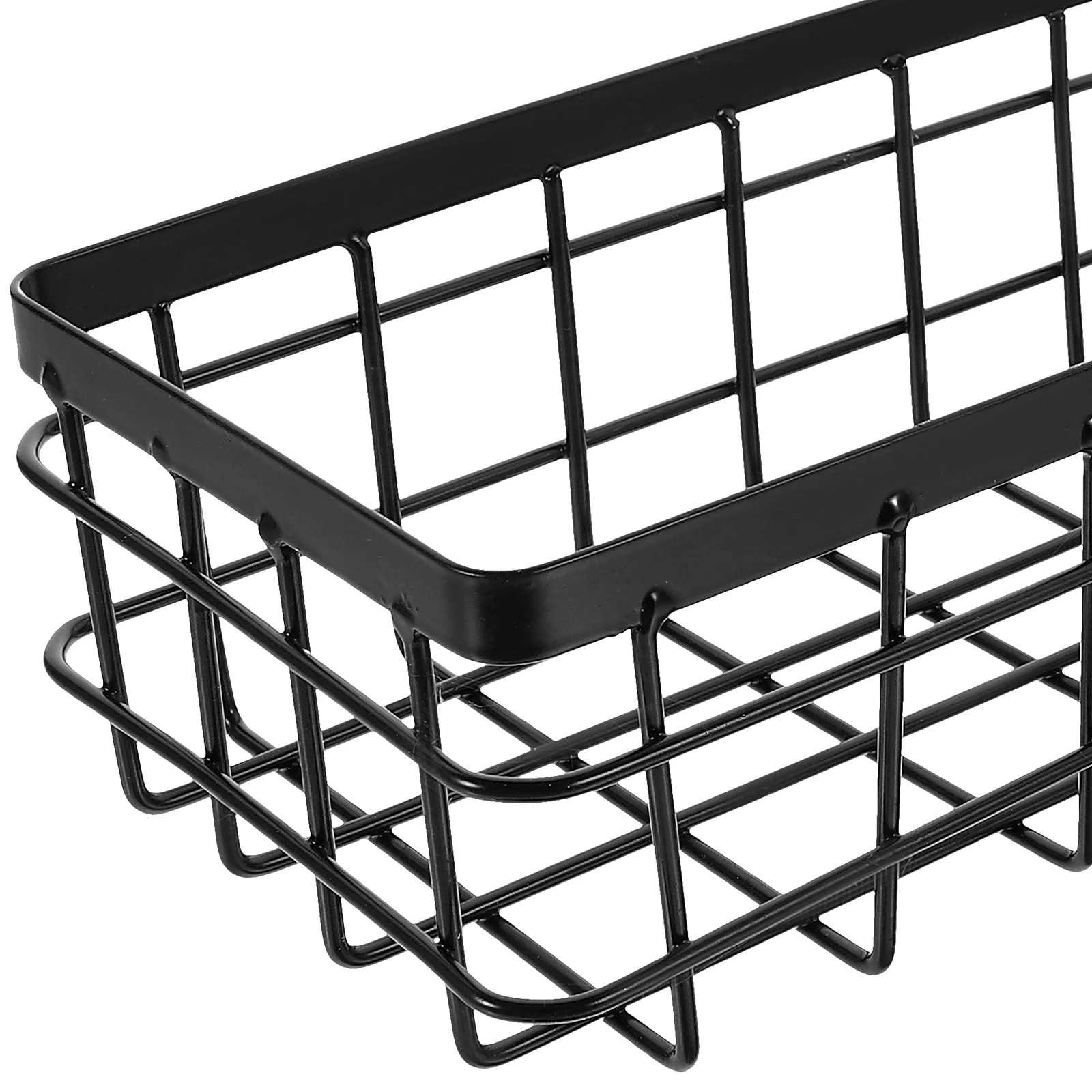 Metal Storage Basket Small Black Wall Bathroom ganizer Rack Smooth Edges Iron Craftsmanship Sundry Holder Shelf Draining Tray