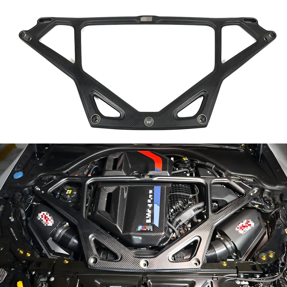 

Корзина двигателя из сухого углеродного волокна, распорка башни для BMW G80 G82 G87 M2 M3 M4 2021-IN, комплекты кузова автомобиля, автозапчасти