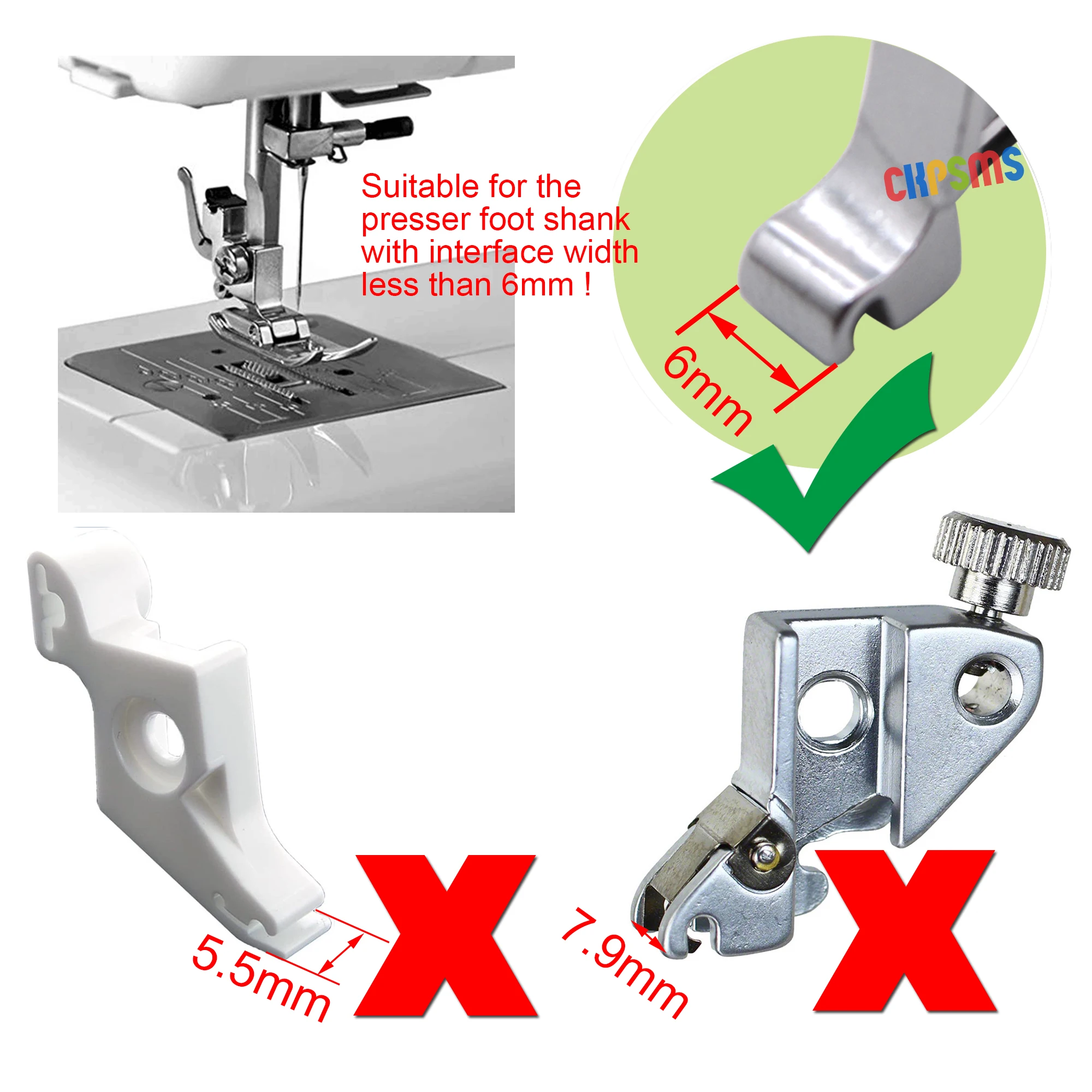 Universal 15pcs Presser feet both low shank and high shank Compatible with Babylock, Bernina (Bernette Series), Brother and more