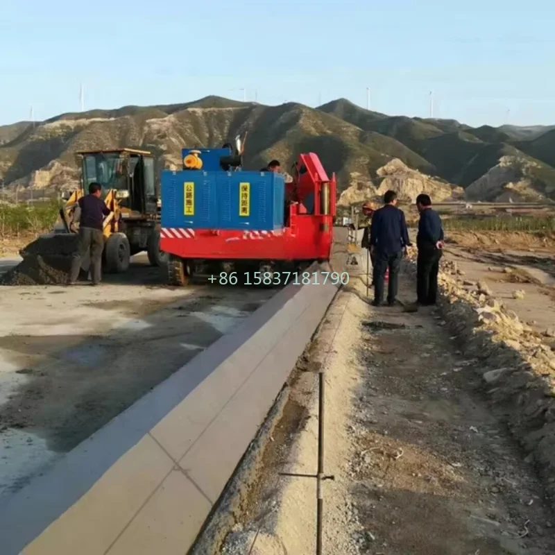 Most Advanced Curb Sliding Machine Pavement Construction Multifunctional Extruded Curb Stone Sliding Film Forming Machine Price