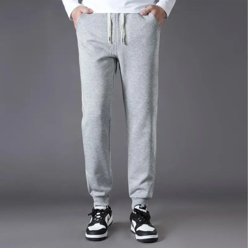 

Man Women Sweatpants All Season High Quality Solid Color Drawstring Trousers Home Outdoor Casual Sports Jogging Pants Unisex