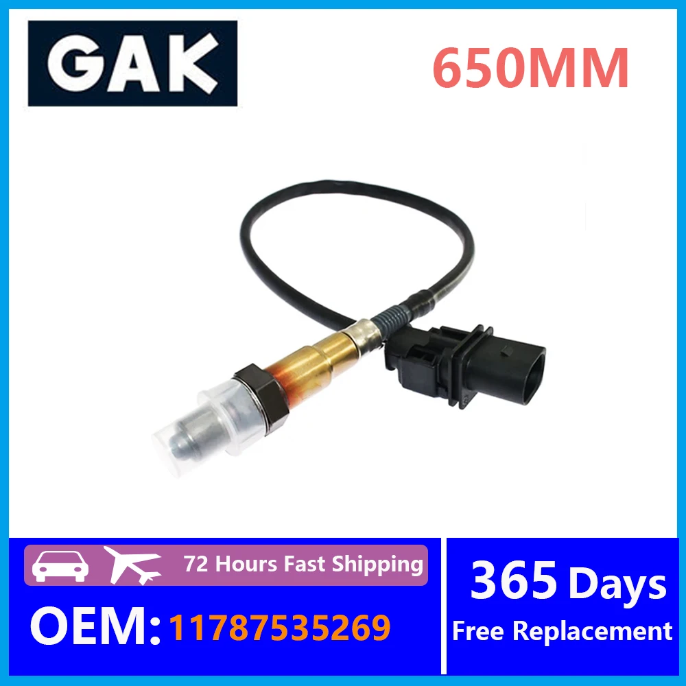 1PCS 11787535269 11787561410 GAK 650MM Oxygen Sensor Accessories For BMW E90 E91 E92 E93 E60 E61 E64 E65 E66 E67 E70 E84 X1 X5