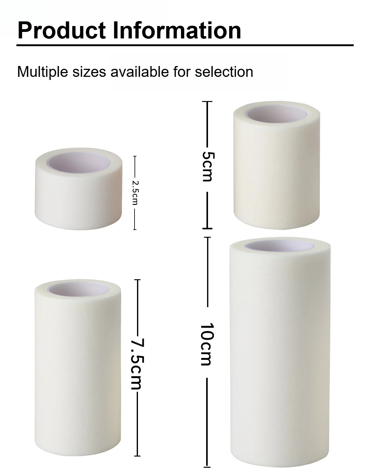 Medical PE Tape Waterproof Breathable Hypoallergenic Adhesive Roll Hand Tearable Transparent Dressing Fixation First Aid Ultra