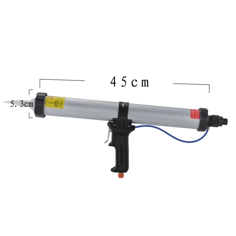 

600ml 15inches Air Caulking Gun Pneumatic Silicone Sausage Sealant Caulk Gun Construction Tools