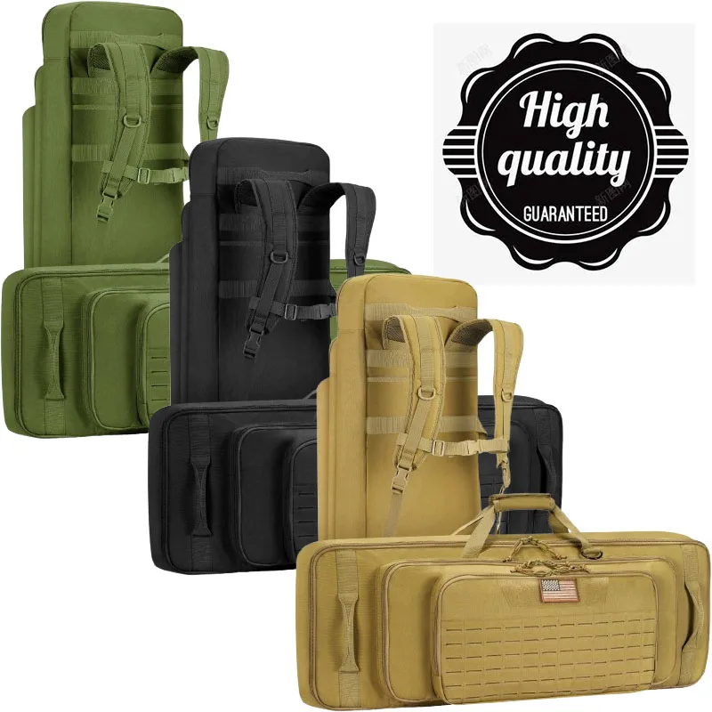 

CVLIFE 36" Oversized Tactical Soft Rifle Case Triple Layered Double Rifle Bag with Lockable Zipper Backpack Strap for Hunting