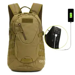 20L Tactical Backpack Camping Bag Hiking Rucksack Camouflage Men Travel Mountaineering Outdoor Sports Shoulder USB School Bag