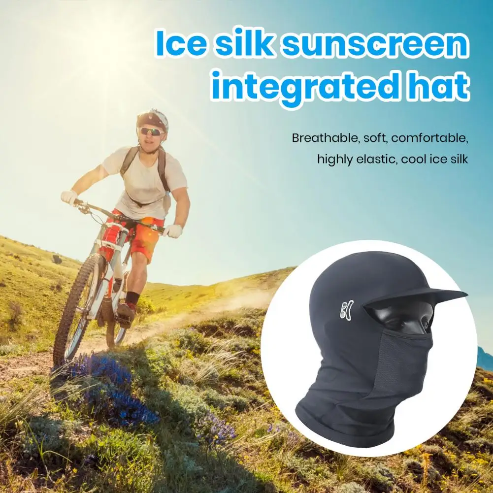 Outdoor Cycling Face Protector Cover Breathable Fabric High Elasticity Sweat Absorption Summer Bike Helmet Lined Sunscreen Mask