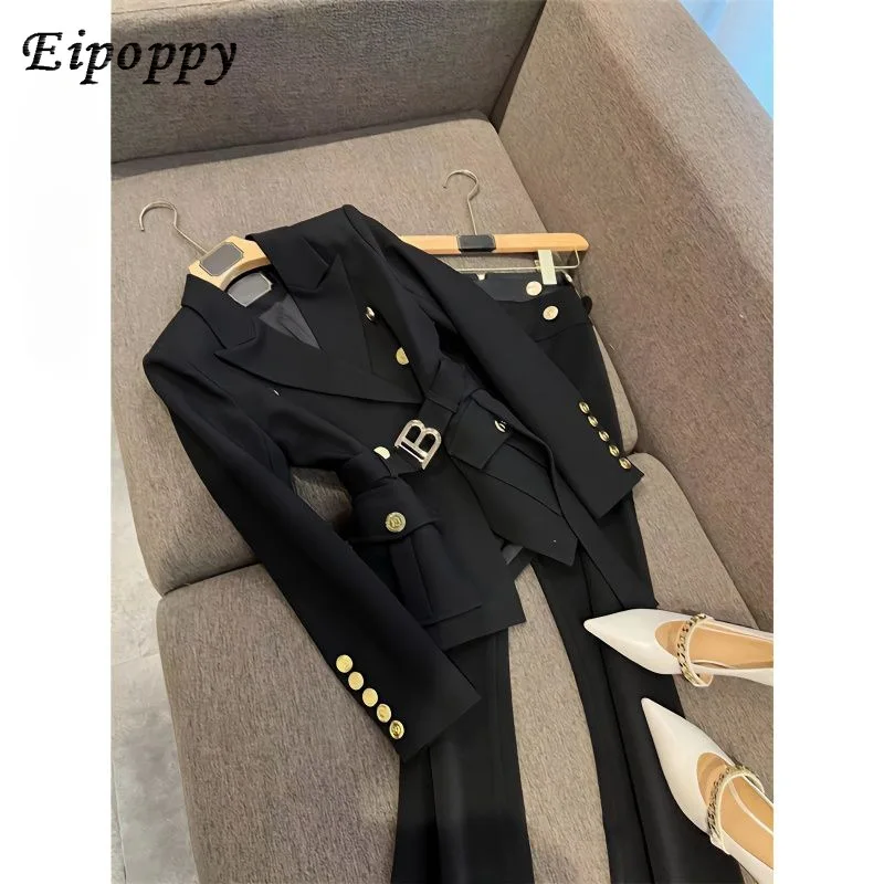 

Business Suit Coat Women's European Station Fashionable Stylish Casual Pants Elegant Two-Piece Set