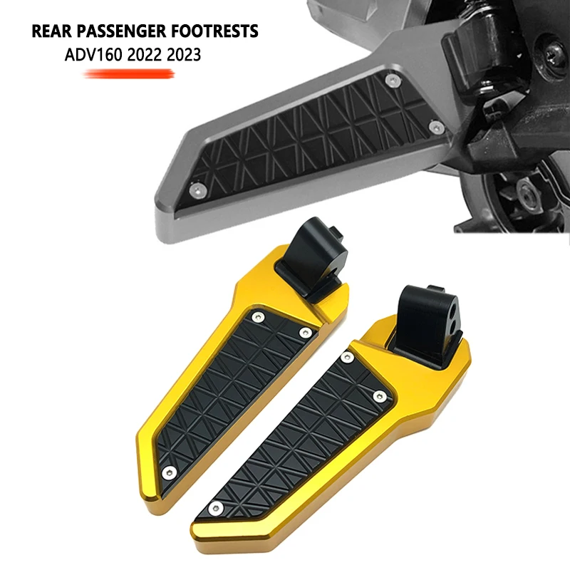 ADV150 ADV160 Rear Passenger Footpad Foot Steps Foldable Pedals Rests Pegs Fit For Honda ADV 150 160 2019 2020 2021 2022 2023