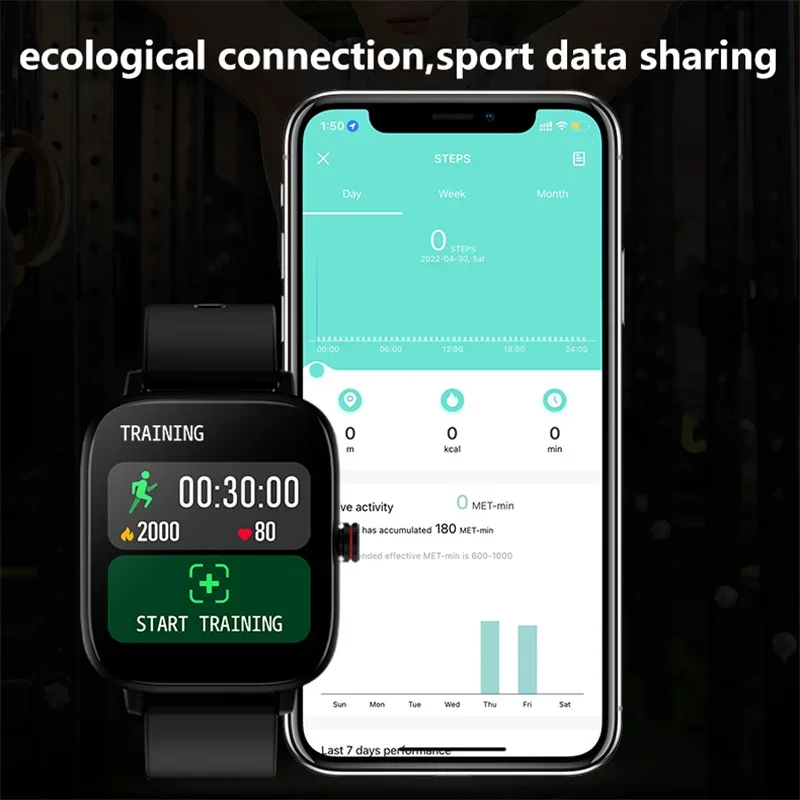 Montre intelligente de sport personnalisée pour hommes et femmes, appel téléphonique Bluetooth, étanche, écran tactile complet, bracelet intelligent, cadeau