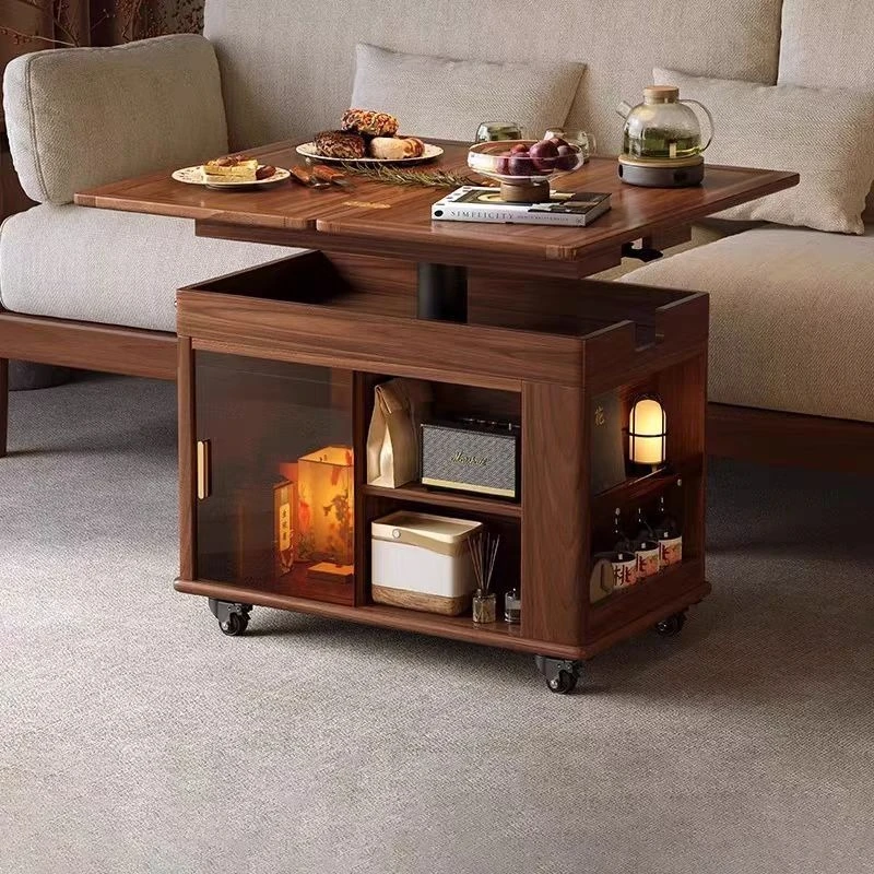 

Black walnut edge, can be lifted and moved, solid wood ancient style