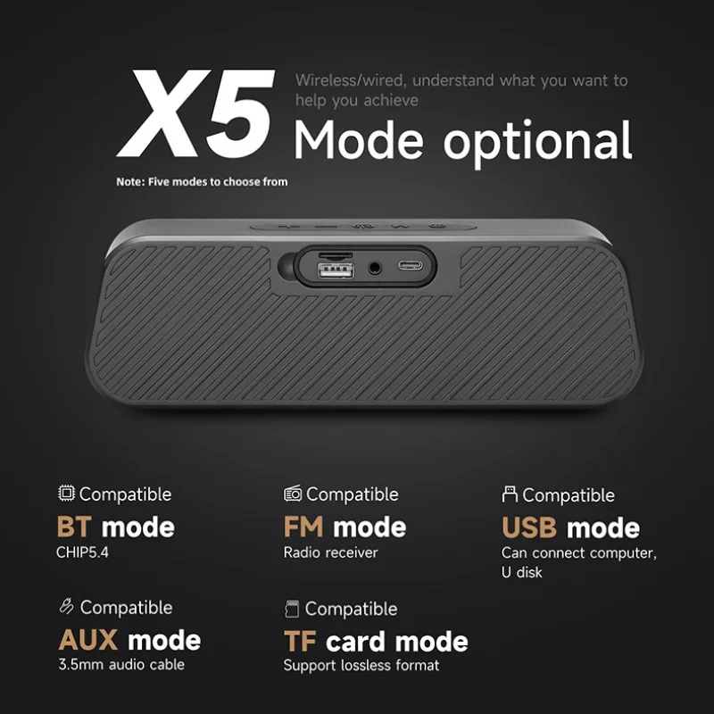 مكبر صوت بلوتوث خارجي ، ستيريو TWS ، مضخم صوت بطاقة محمول لاسلكي ، راديو FM ، حجم كبير ، قرن مزدوج ، مكبر صوت كمبيوتر USB ، 15 واط