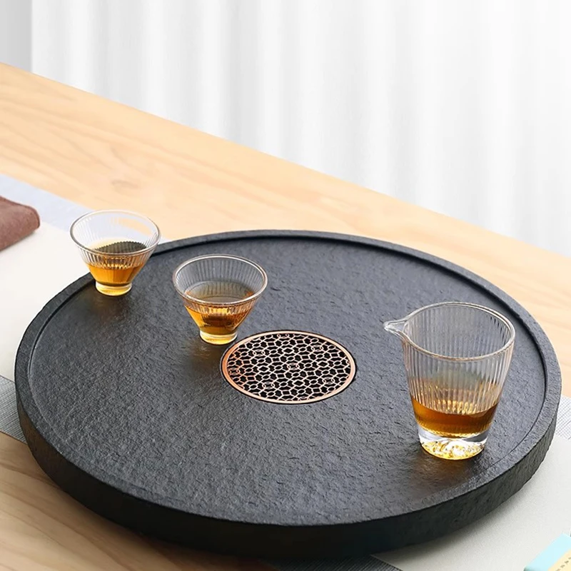 

Serving Decorative Tea Tray Luxury Accessories Stone Living Room Black Kitchen Tea Tray Hospitality Bandeja Madera Home Products