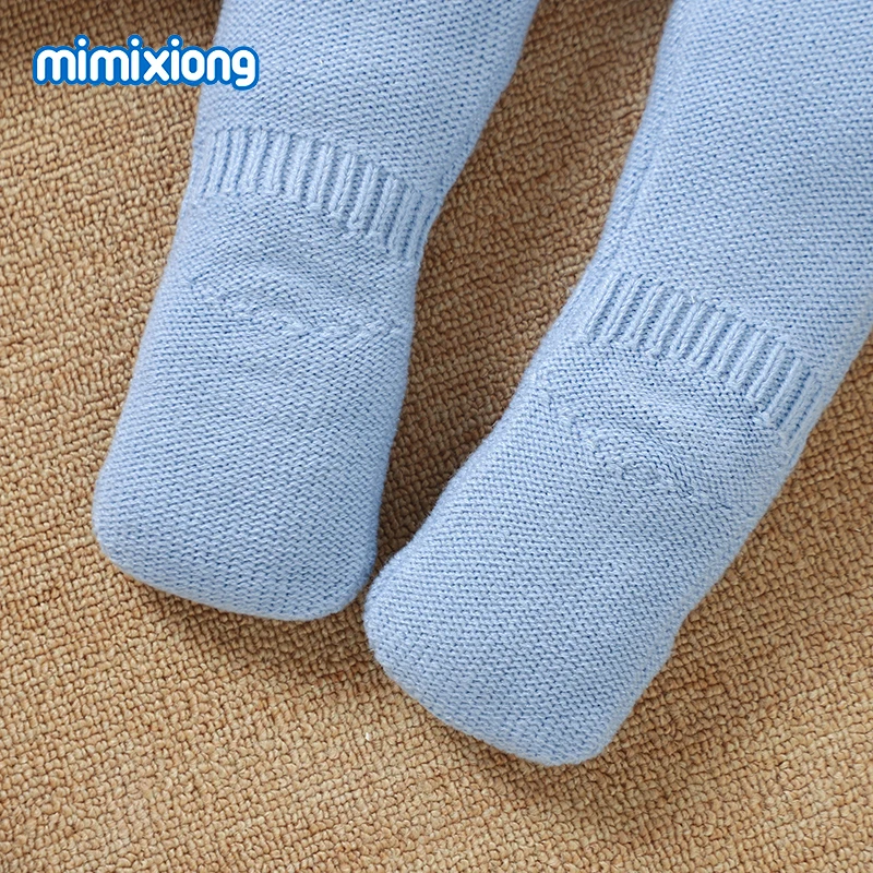 طفل الفتيان الملابس مجموعات الأزرق شتاء دافئ محبوك الوليد الرضع سترة البلوز القمم + السراويل + القبعات الدعاوى 3 قطعة 0-1Y ملابس أطفال #6