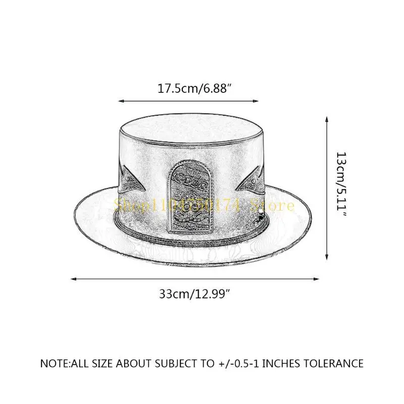 Steampunk زي الطاعون الطبيب قبعة جلدية أعلى قبعة مسطحة للبالغين المراهقين تجهيزات حفلة الهالوين تأثيري لوازم الحفلات هدية أعلى