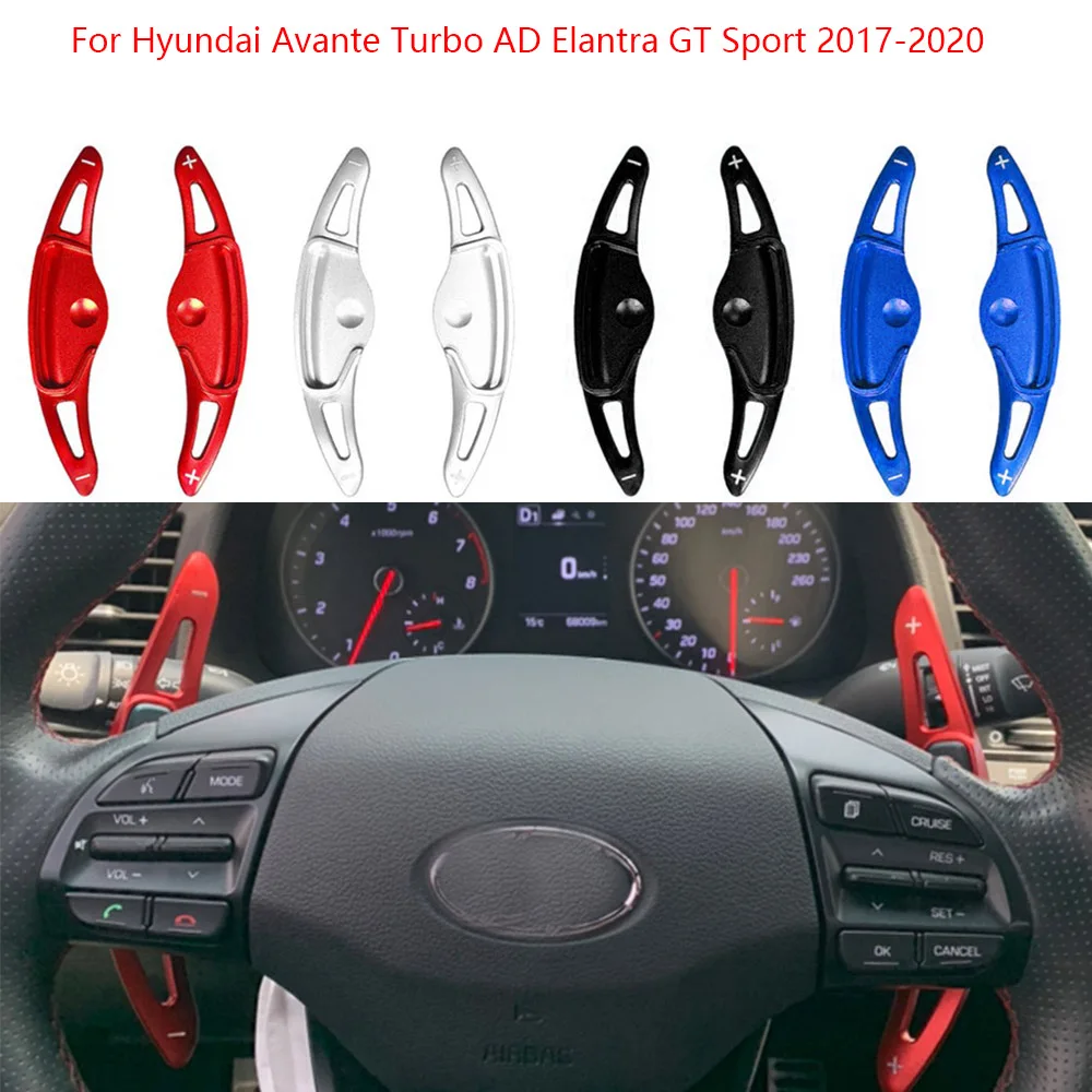 

Car Steering Wheel Shifter Paddles For Hyundai Avante Turbo AD Elantra GT Sport 2017-2020 Gear Extension DSG Sticker Accessories