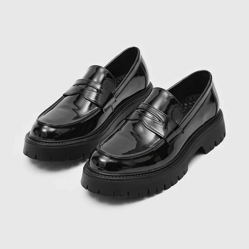 Trendy Men Loafers with Thick Soles New British Style High-end Feel Business Casual Men Shoes