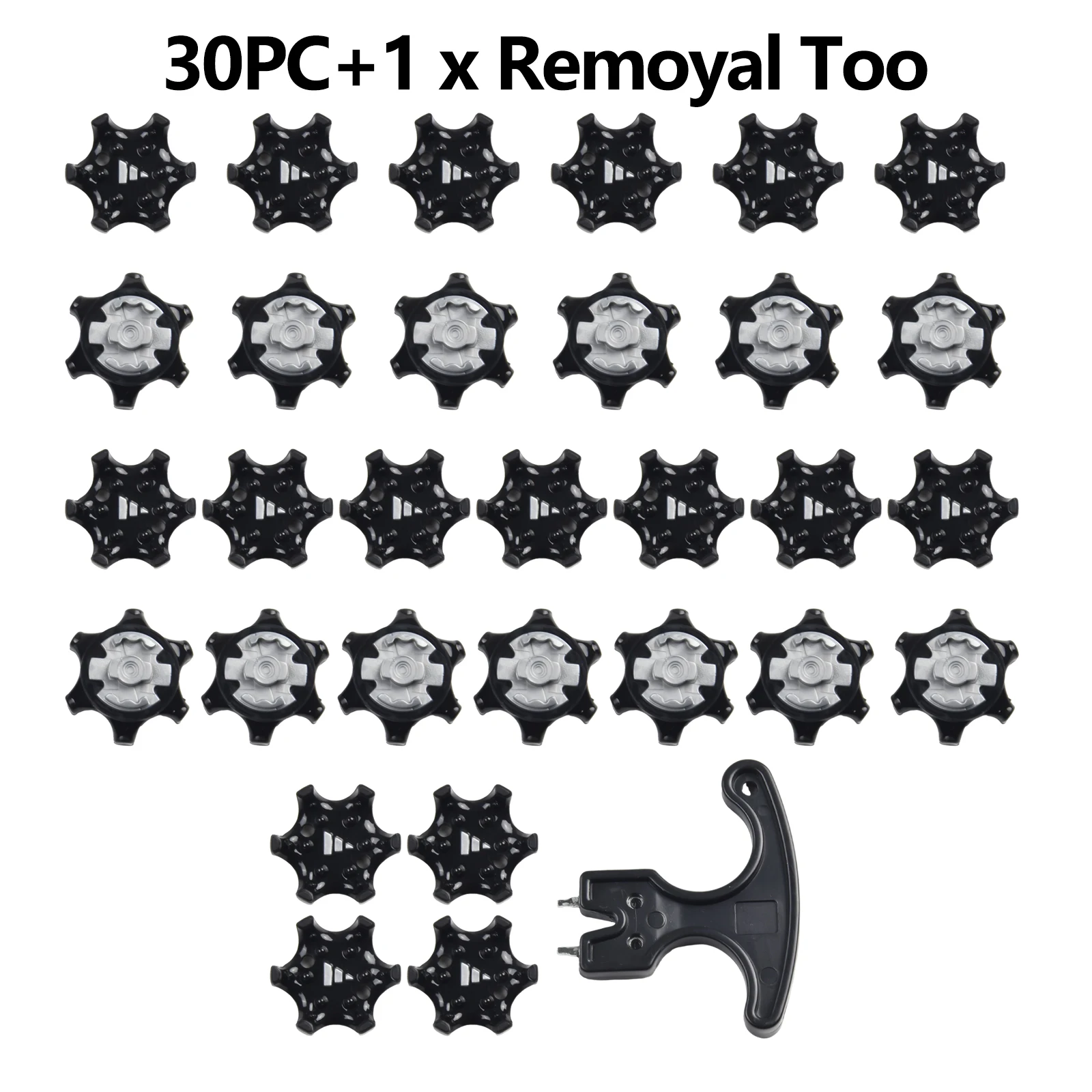 Golf Shoe Spikes Replace Clamp Cleat Screw-In Removal Tools Plastic Black Removal Tools Golf Training Parts With Removal Tools