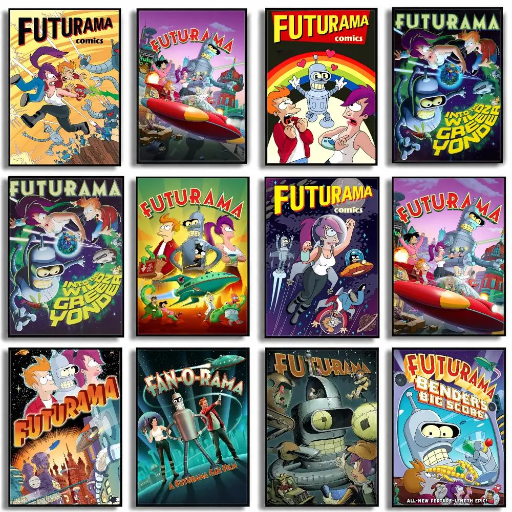anime Futurama Poster HD Poster High End Luxury Home Decoration Suitable for Living Room Bedroom Corridor and Gift Giving