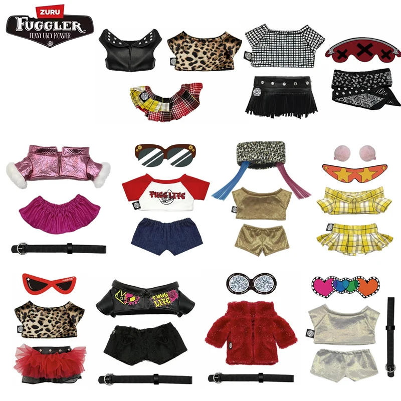 

Fuggler Doll Clothes Y2K PUNK Series Fugg Haus Fashion Plush Doll Dress Up Clothing Set Ugly Kawaii Teeth Monster Christmas Gift