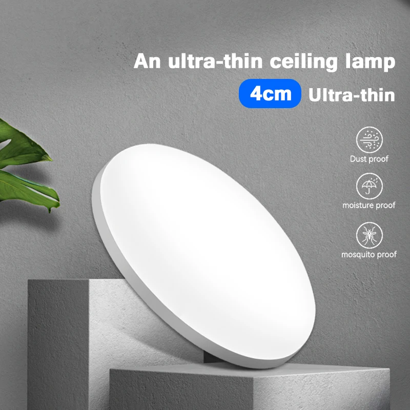 Nowoczesna lampa sufitowa Led 48W 36W 24W kwadratowe/okrągłe lampy sufitowe 220V 110V Panel oświetleniowy do sypialni kuchnia salon oświetlenie