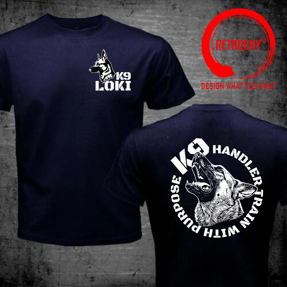 K-9 Team Trainer K9 Unit Logo T-Shirt K9 Training Lover Gift T Shirt Men Short Sleeve ClothingHarajuku Streetwear Top Tee Shirt