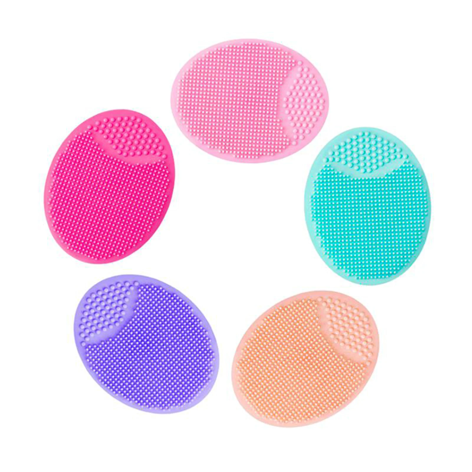 Silicone Face Cleansing Brush Handheld Face Scrubber Mini Massage Waterproof Facial Cleansing Tool Soft Face Pore Cleanser Brush