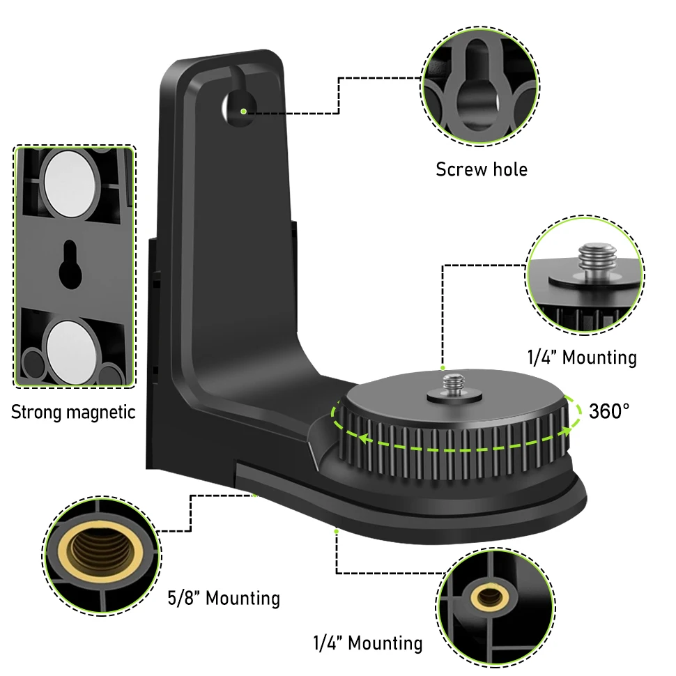 Imagem -02 - Suporte de Nivelamento Universal Super Magnético para Nível a Laser Suporte de Nivelamento de Suporte em l Durável e Conveniente Novo