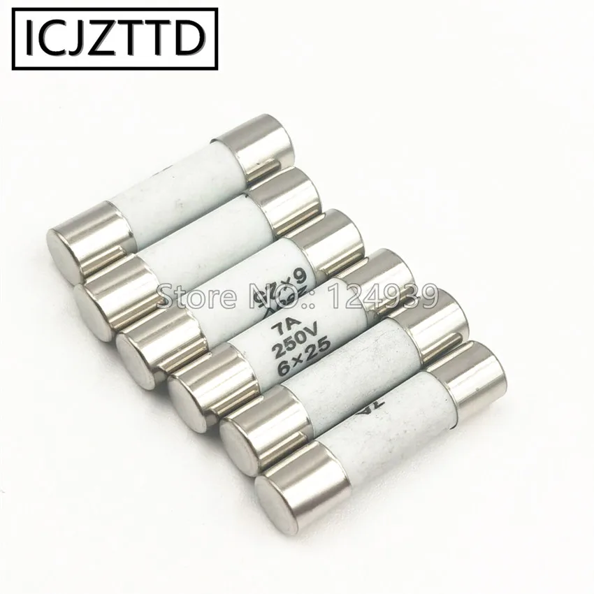 RO57 fuse BS1362 6*25mm 0.5A 1A 2A 3A 5A 6A 7A 8A 10A 15A 20A 25A 250V  ceramic fuse 6*25 Ceramic insurance tube 6x25MM 6mmx25mm