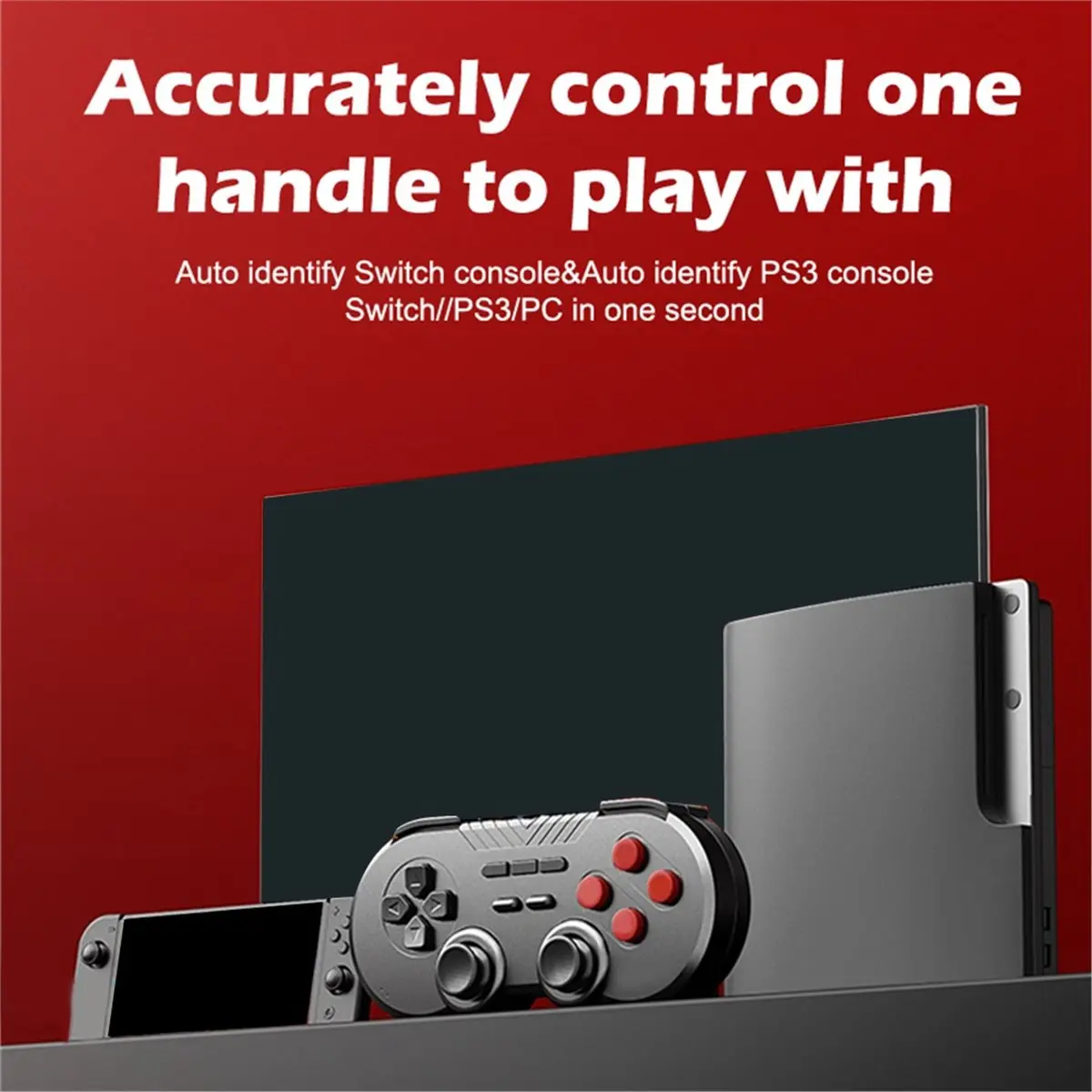 New Electronics Mini Retro Pocket Wireless Game Controller 2.4G Bluetooth Gamepad with Customizable Controls for Switch PC Lapto