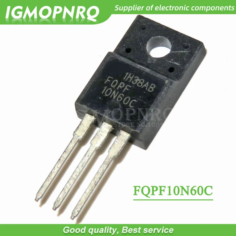 10 pz spedizione gratuita FQPF10N60C 10 n60c 10 n60 600V 9.5A MOSFET N-Channel transistor TO-220F nuovo originale