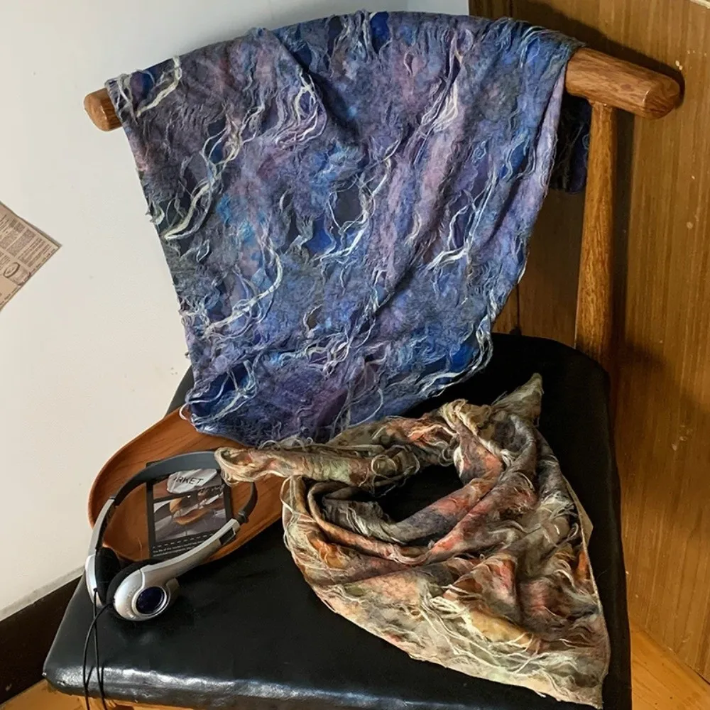 Kopfbedeckung Y2K Wasteland Style Haarschal Hip Hop Punk Tie-Dye Haarband Vintage Stirnband Distressed Ripped Tube Top Streetwear