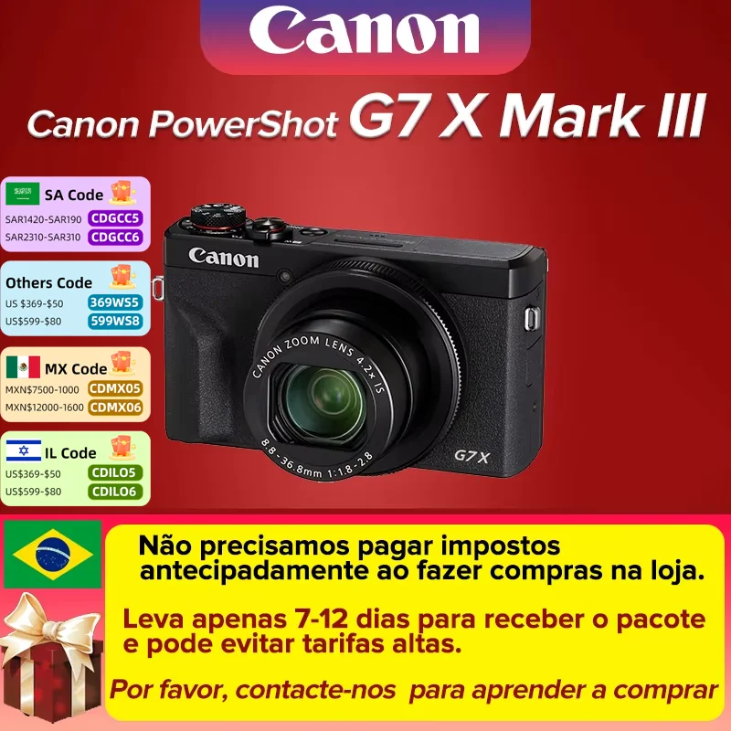 Canon PowerShot G7X Mark III Portable Small Card Digital Camera Optical Zoom 4K Video Anti Shake Vlog Live broadcast G7X3