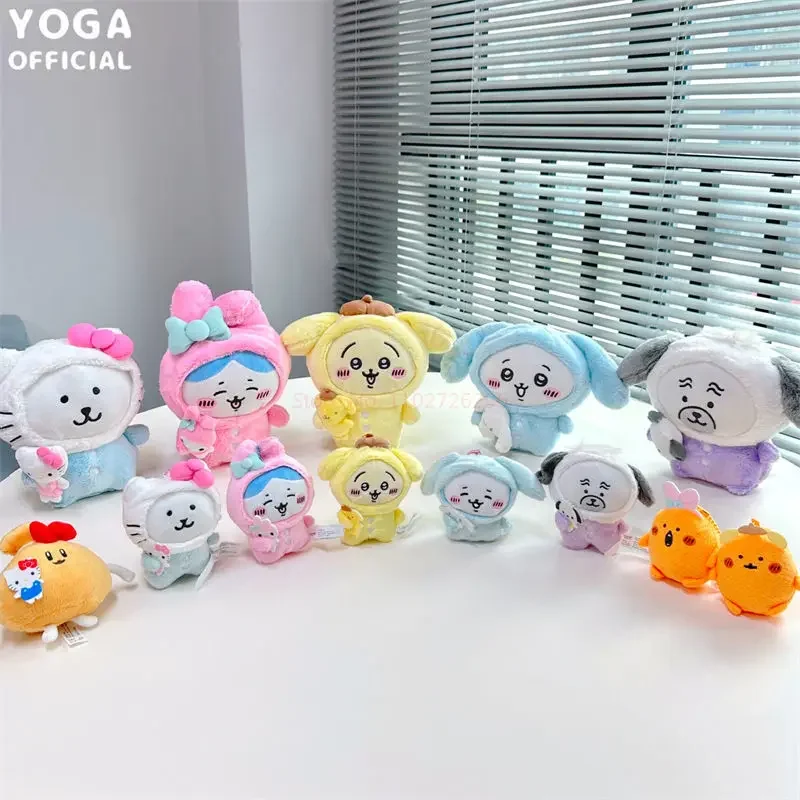 Samonaprawiający się niedźwiedź Chikawas Usagis Sanrio moja melodia Cinnamoroll markowa pluszowa torba dla lalek wisiorek Anime Kawaii Cartoon