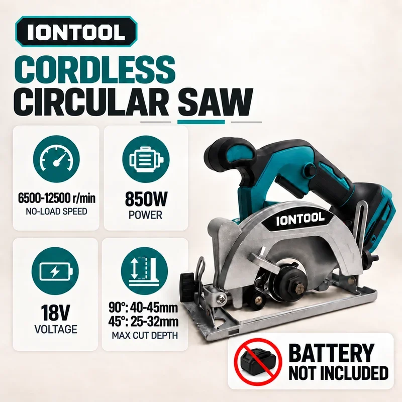 IONTOOL 5.5 Inch Circular Saw 18V Bare Unit for Roofing Sheathing Cutting and Light Building Construction Work